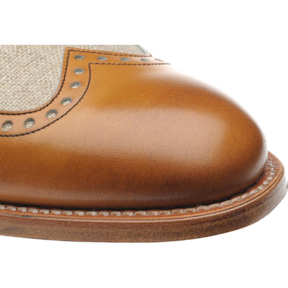 Product image for Herring Henley II mens two-tone brogues in tan and canvas (second)
