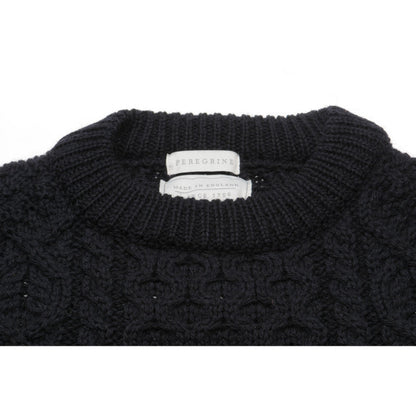Product image for Herring Hudson Aran Jumper by Peregrine in navy