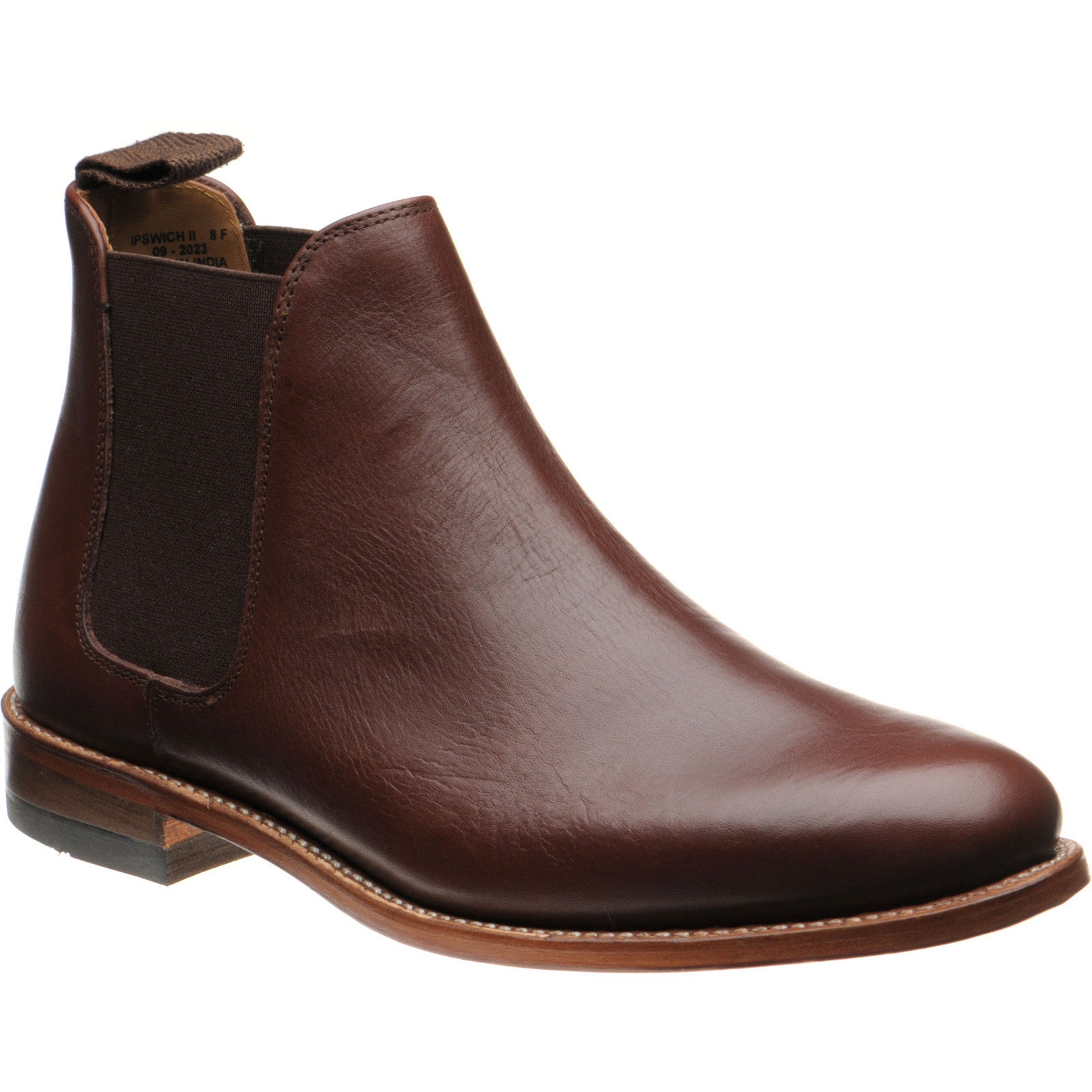 Product image for Herring Ipswich II mens Chelsea boots in brown waxy calf (second)