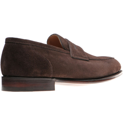 Product image for Herring James mens loafers in brown suede