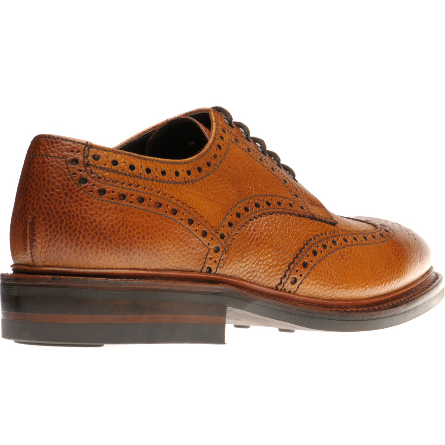 Product image for Herring Kendal (Rubber) mens rubber-soled brogues in tan grain (second)