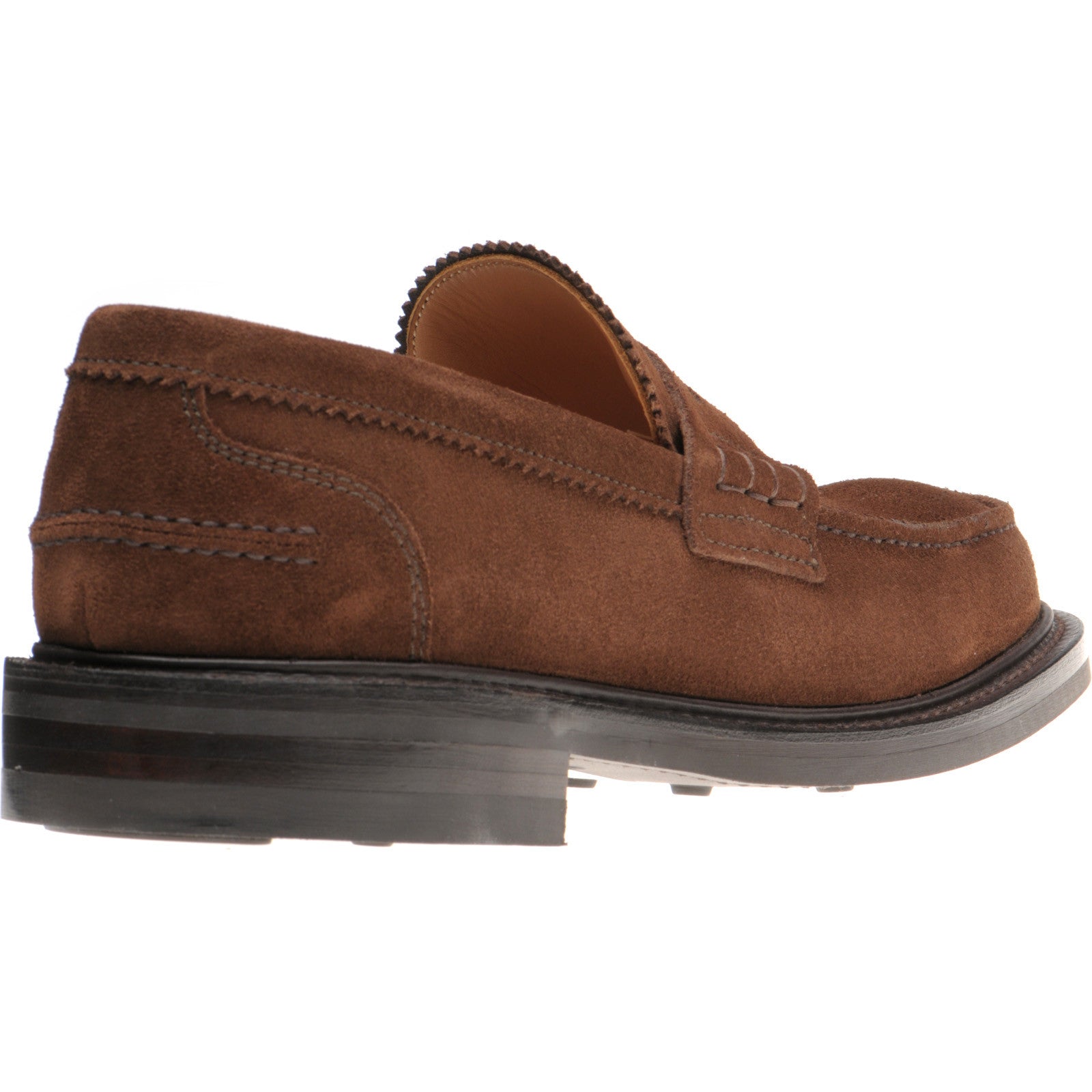 Product image for Herring Kennedy II R mens rubber-soled loafers in polo brown suede 