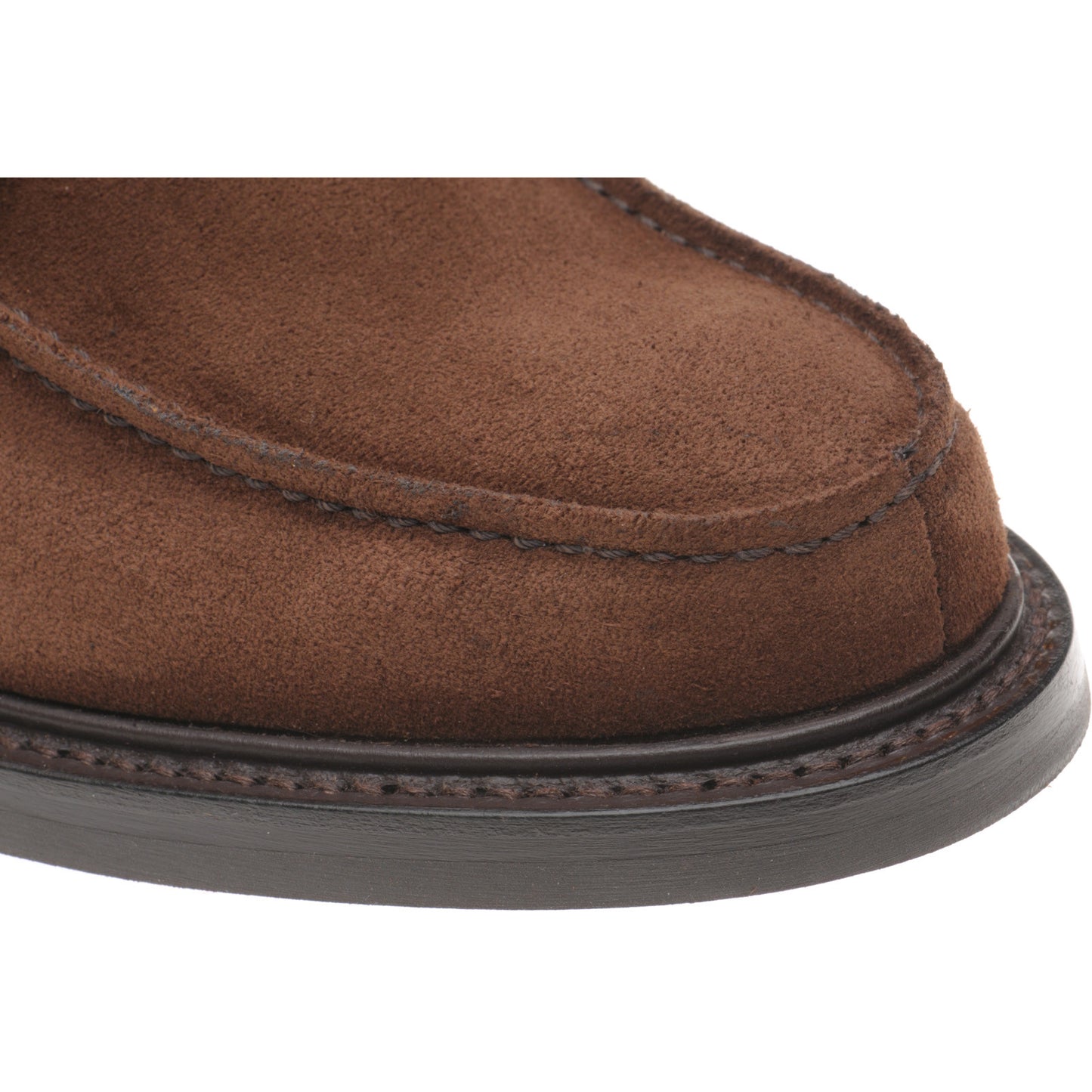 Product image for Herring Kennedy II R mens rubber-soled loafers in polo brown suede 