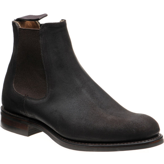 Product image for Herring Kirkby R mens rubber-soled Chelsea boots in brown waxy suede