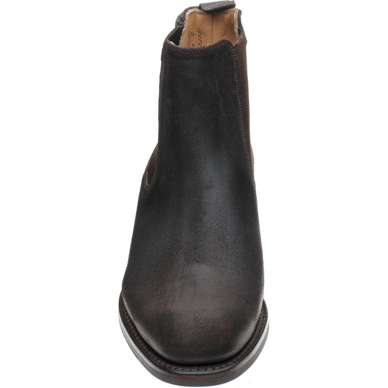 Product image for Herring Kirkby R mens rubber-soled Chelsea boots in brown waxy suede