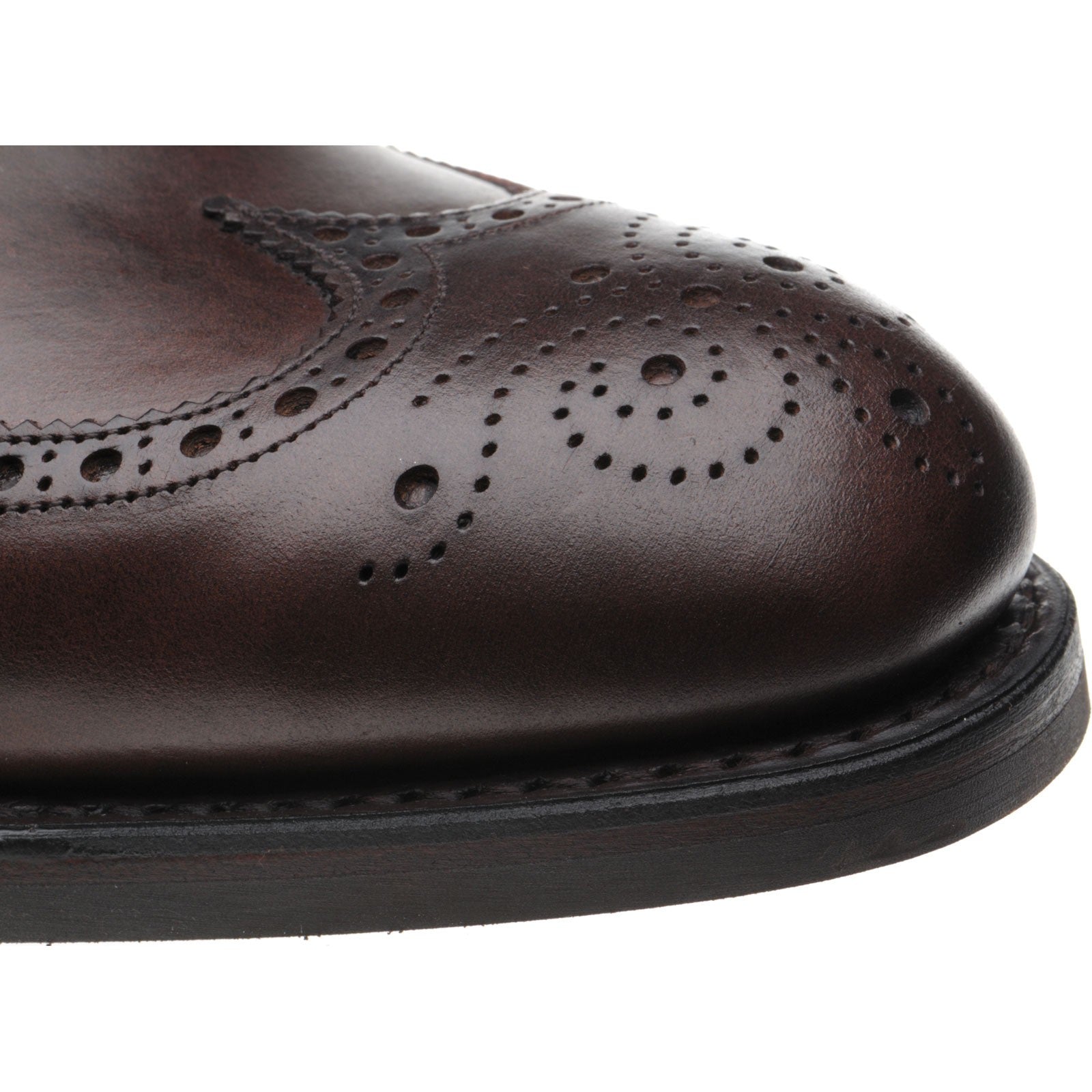 Product image for Herring Kirkoswold mens rubber-soled brogues in brown waxy