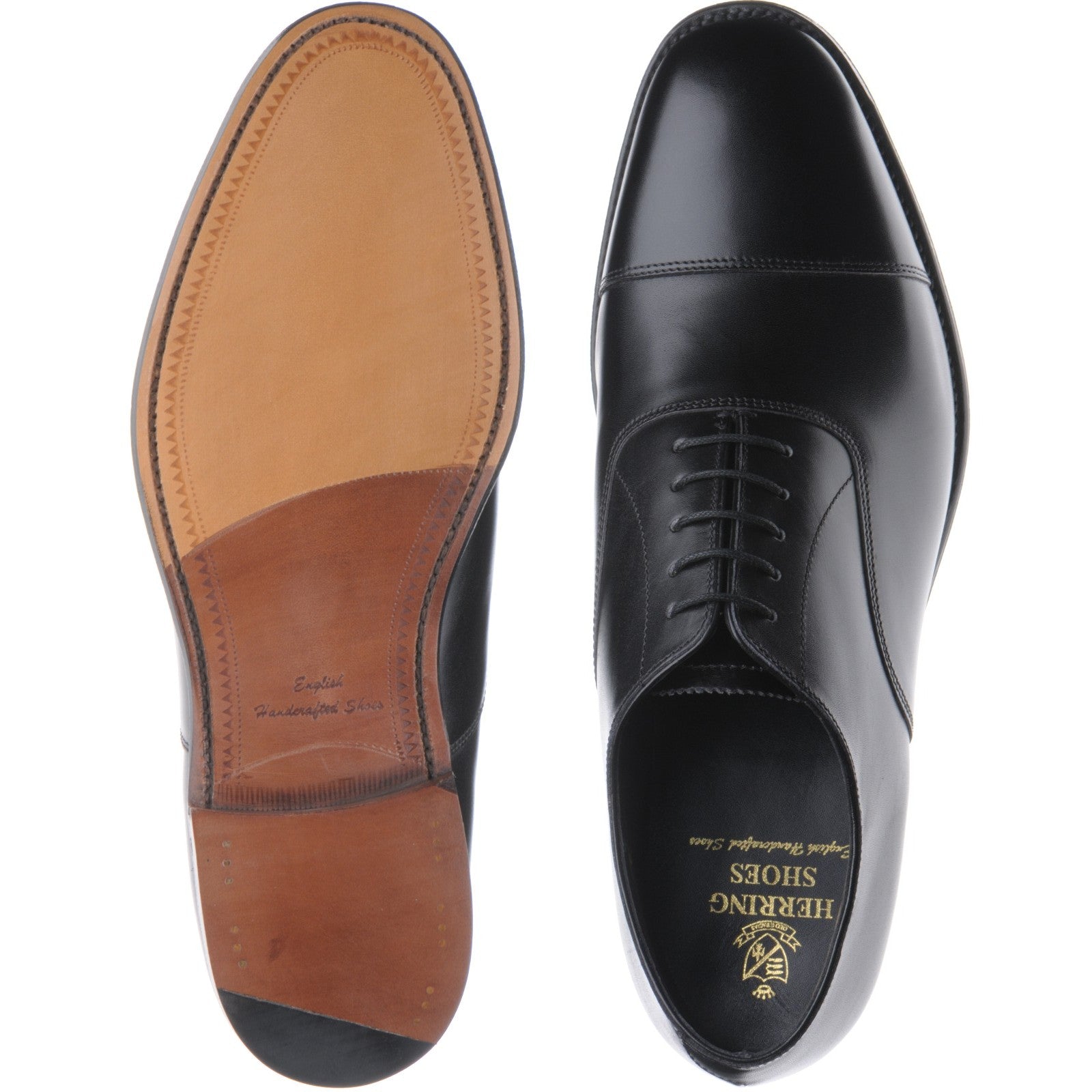 Product image for Herring Knightsbridge (Oxford) mens Oxfords in black calf (second)