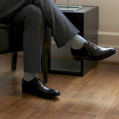 Product image for Herring Knightsbridge (Oxford) mens Oxfords in black calf (second)