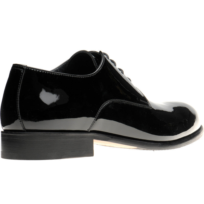 Product image for Herring Lagonda mens hybrid-soled Derby shoes in black patent