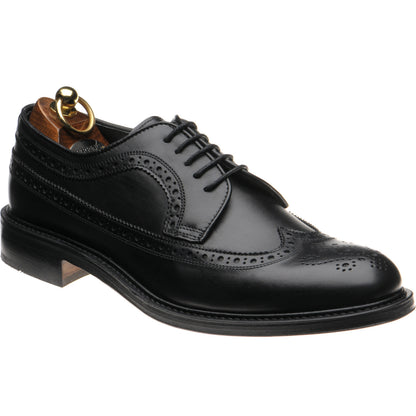 Herring Lancaster mens brogues in black calf – Herring Shoes
