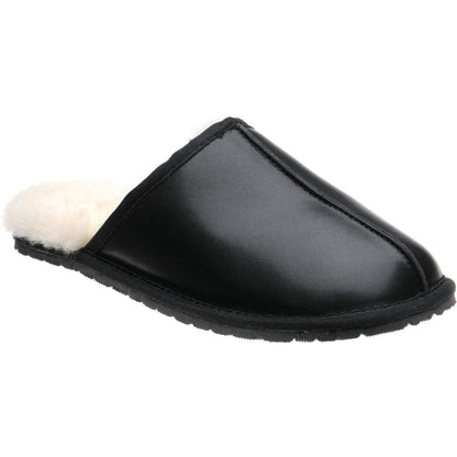 Product image for Herring Logan rubber-soled slippers in black