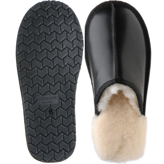 Product image for Herring Logan rubber-soled slippers in black