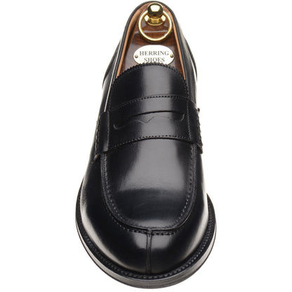 Product image for Herring Lombardo mens hybrid-soled loafers in black calf