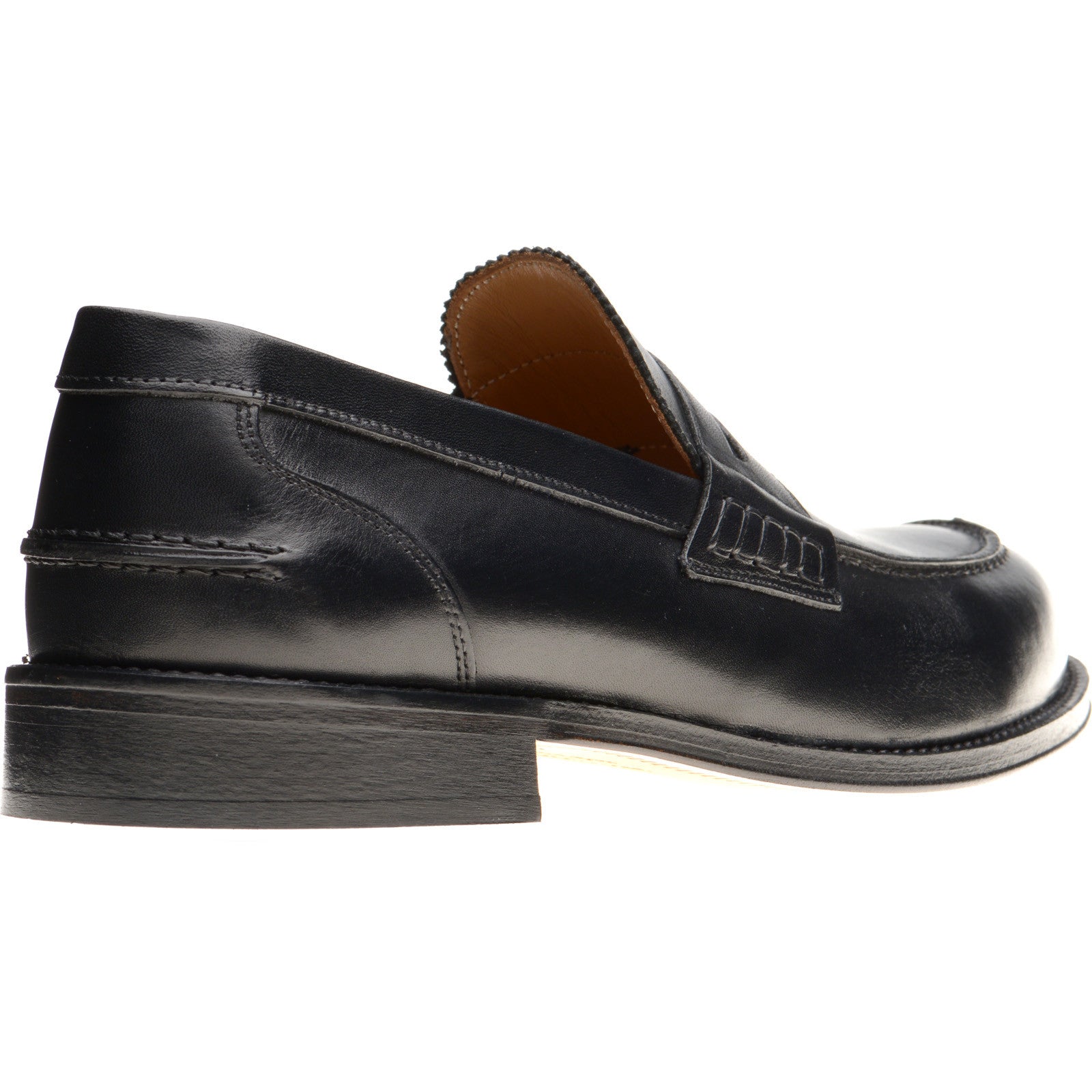 Product image for Herring Lombardo mens hybrid-soled loafers in black calf