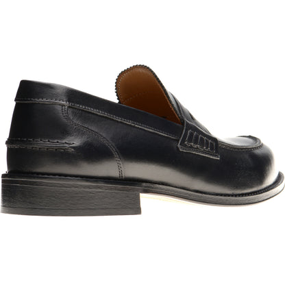 Product image for Herring Lombardo mens hybrid-soled loafers in black calf