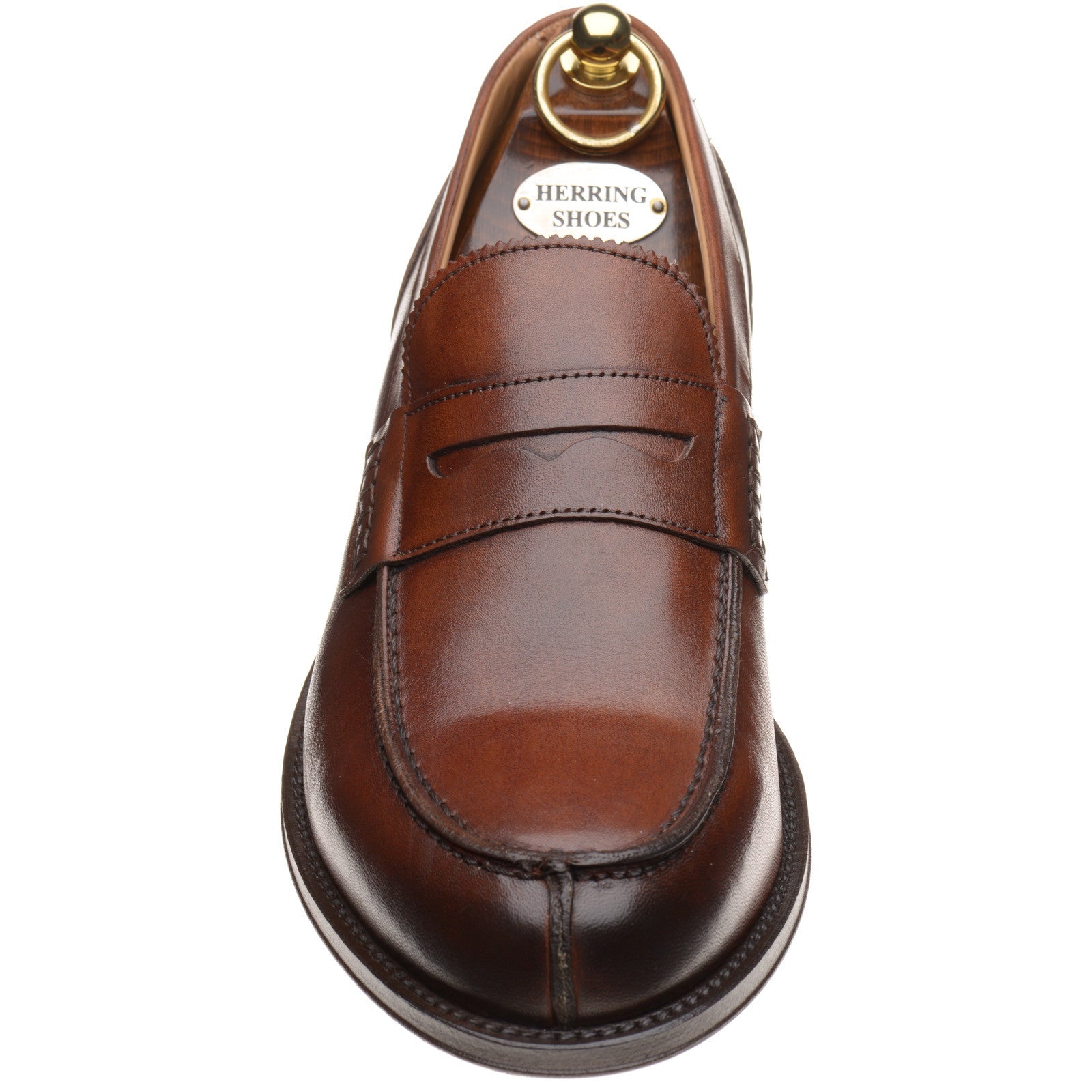 Product image for Herring Lombardo mens hybrid-soled loafers in brown calf