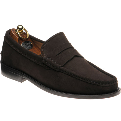 Product image for Herring Lucca II mens hybrid-soled loafers in brown suede