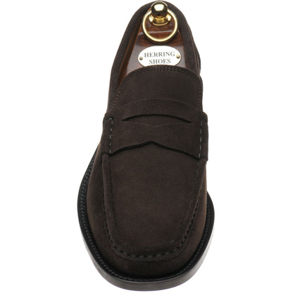 Product image for Herring Lucca II mens hybrid-soled loafers in brown suede