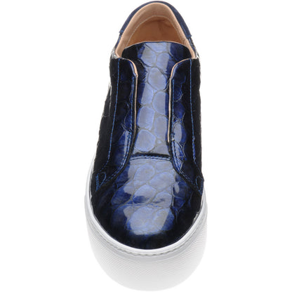 Product image for Herring Lugano ladies rubber-soled trainers in navy patent croc