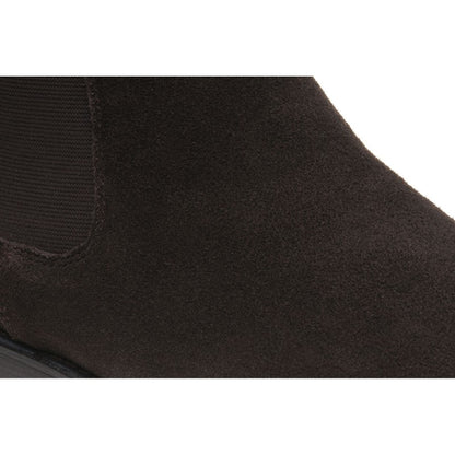 Product image for Herring Macclesfield mens rubber-soled Chelsea boots in brown suede