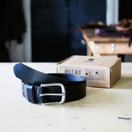 Product image for Herring Make Your Own Belt Kit in black calf