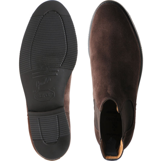 Product image for Herring Mantua mens rubber-soled Chelsea boots in brown suede