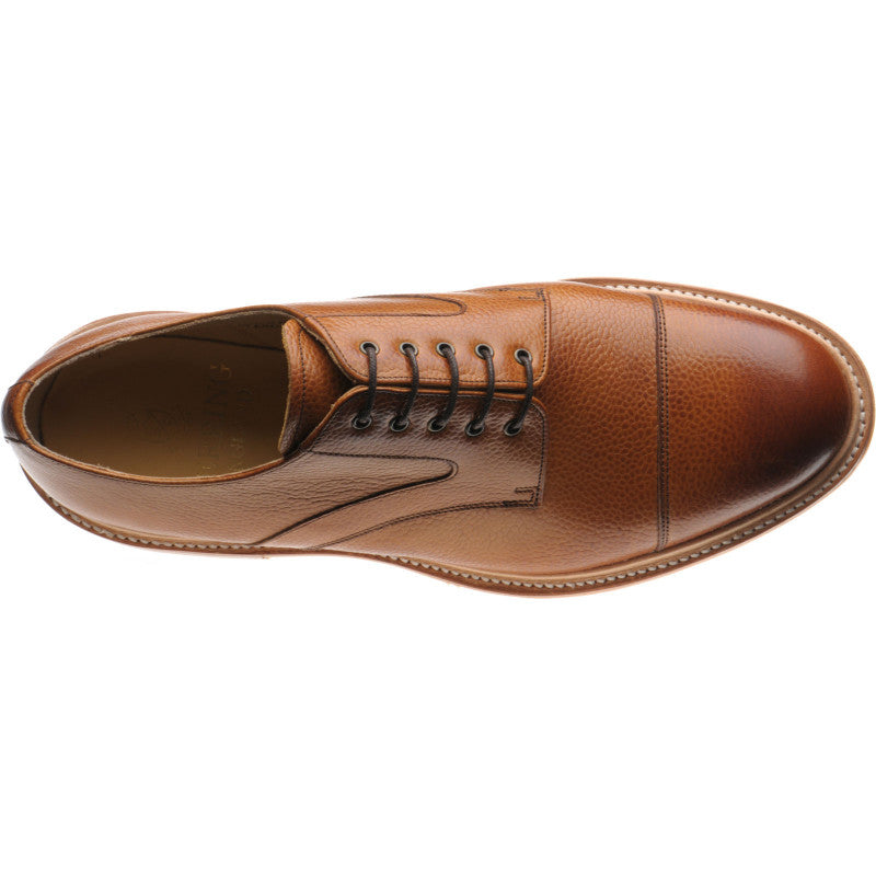 Product image for Herring Marlborough mens rubber-soled Derby shoes in cedar grain