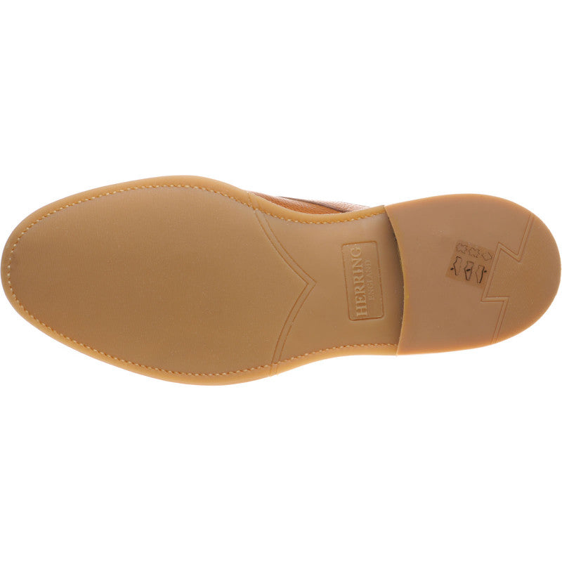Product image for Herring Marlborough mens rubber-soled Derby shoes in cedar grain