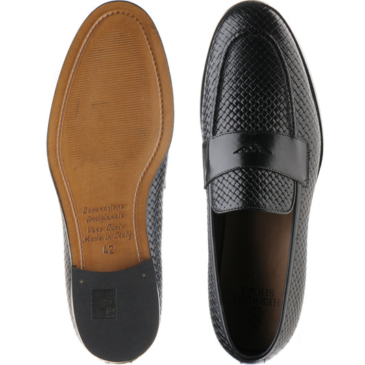 Product image for Herring Marmi mens loafers in black calf