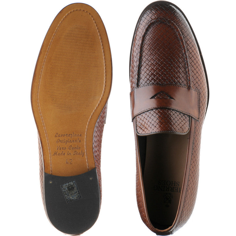 Product image for Herring Marmi mens loafers in brown calf