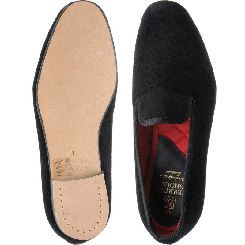 Product image for Herring Marquis mens house shoes in black velvet