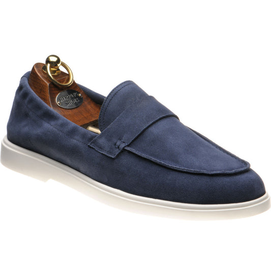 Product image for Herring Matira mens rubber-soled loafers in blue suede