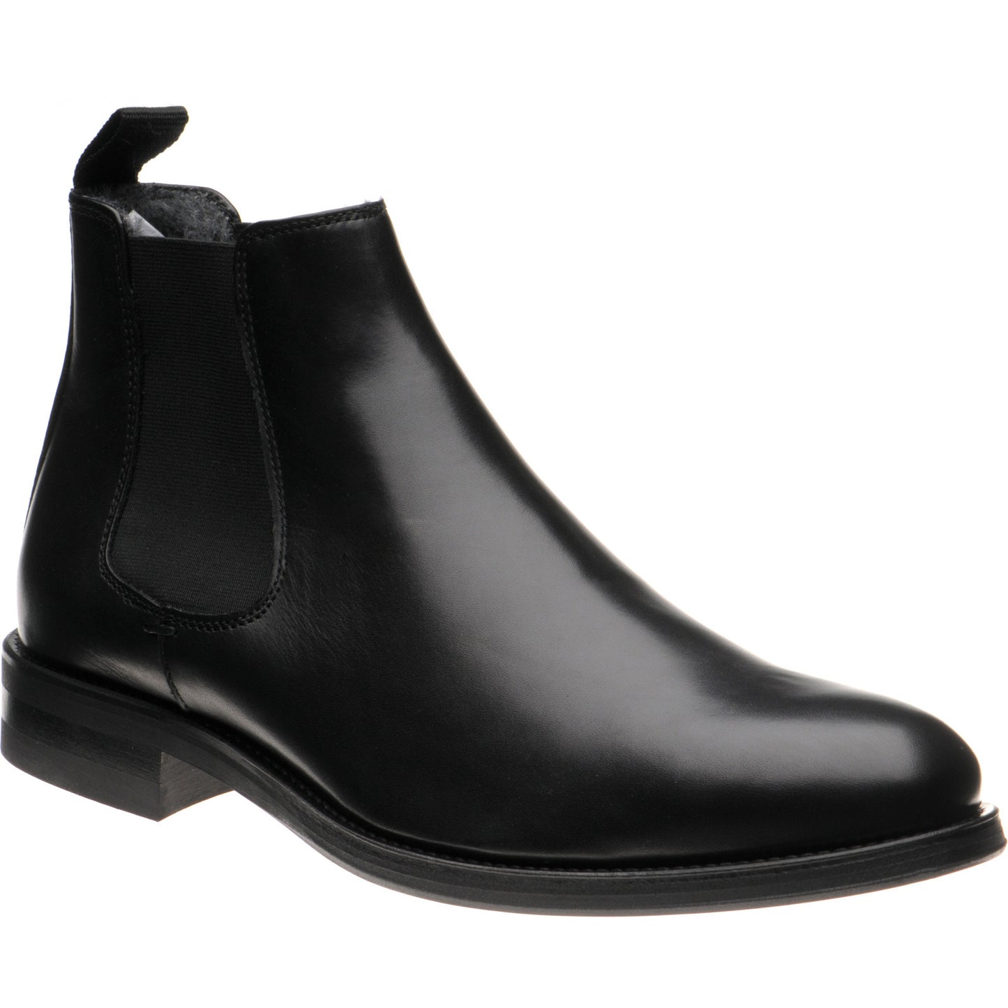 Product image for Herring Matterhorn mens rubber-soled Chelsea boots in black calf (second)