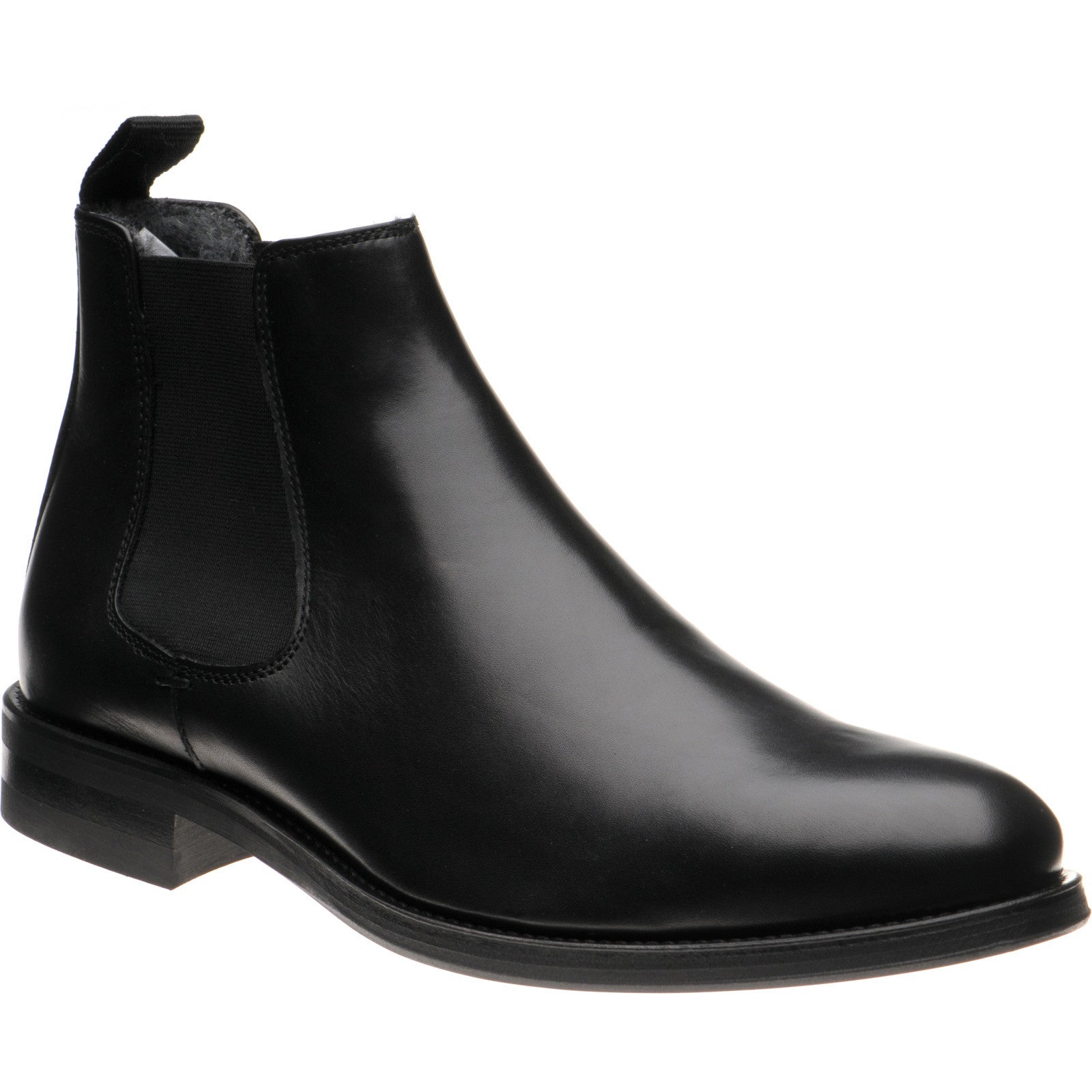 Product image for Herring Matterhorn mens rubber-soled Chelsea boots in black calf (second)