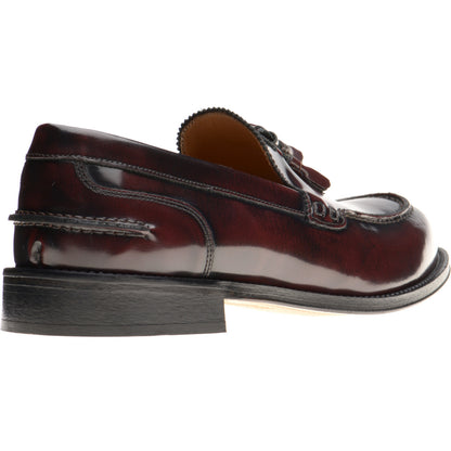Product image for Herring Milano mens hybrid-soled tasselled loafers in burgundy polished