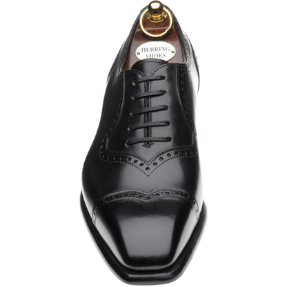 Product image for Herring Millbank mens brogues in black calf
