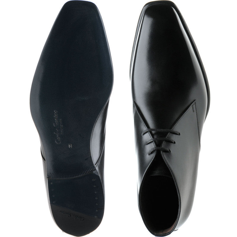 Product image for Herring Milner mens Chukka boots in black calf