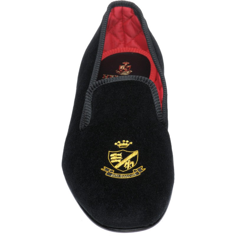 Product image for Herring Monarch mens house shoes in black velvet
