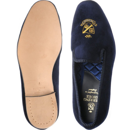 Product image for Herring Monarch mens house shoes in navy velvet
