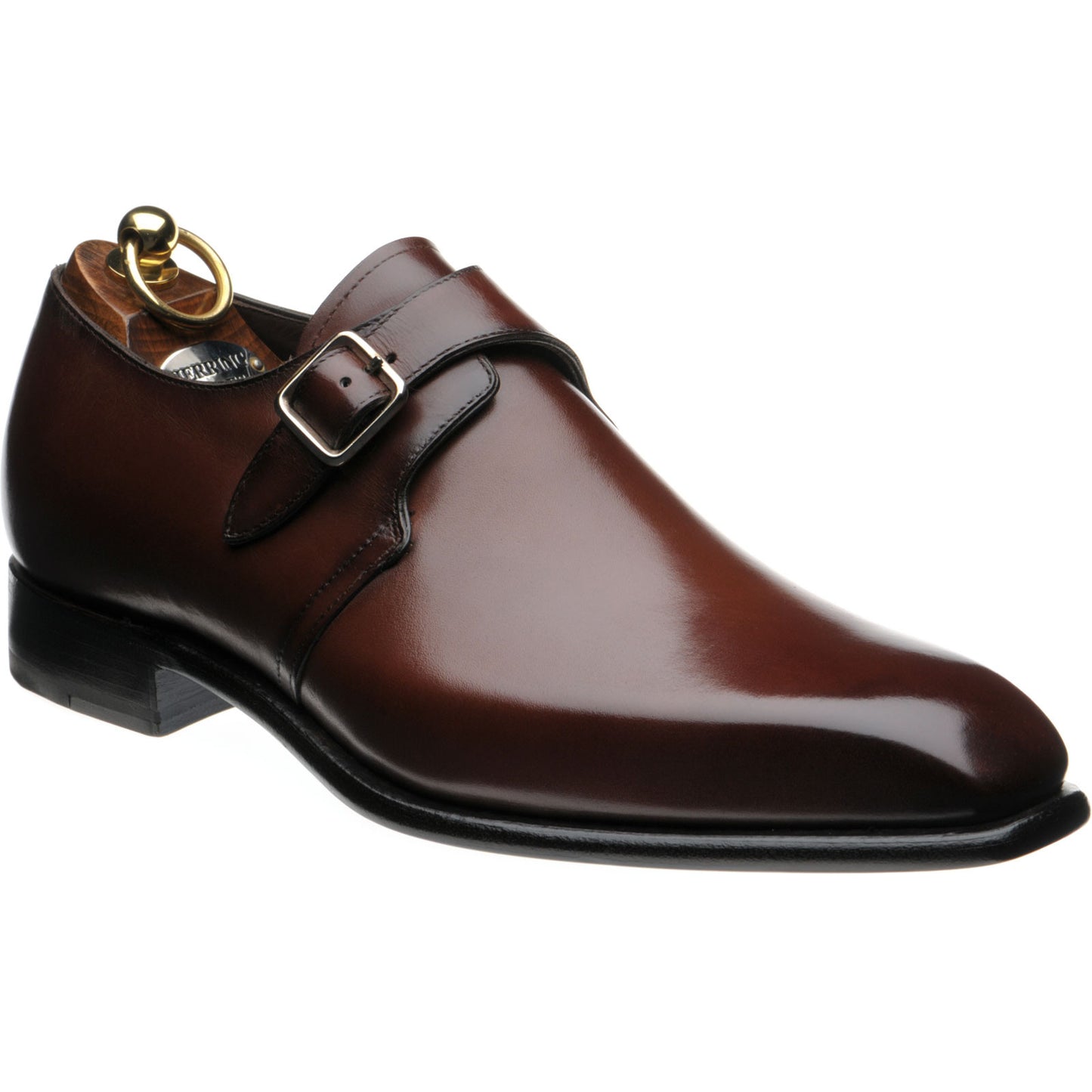Herring Monkwell mens monk shoes in dark brown calf – Herring Shoes