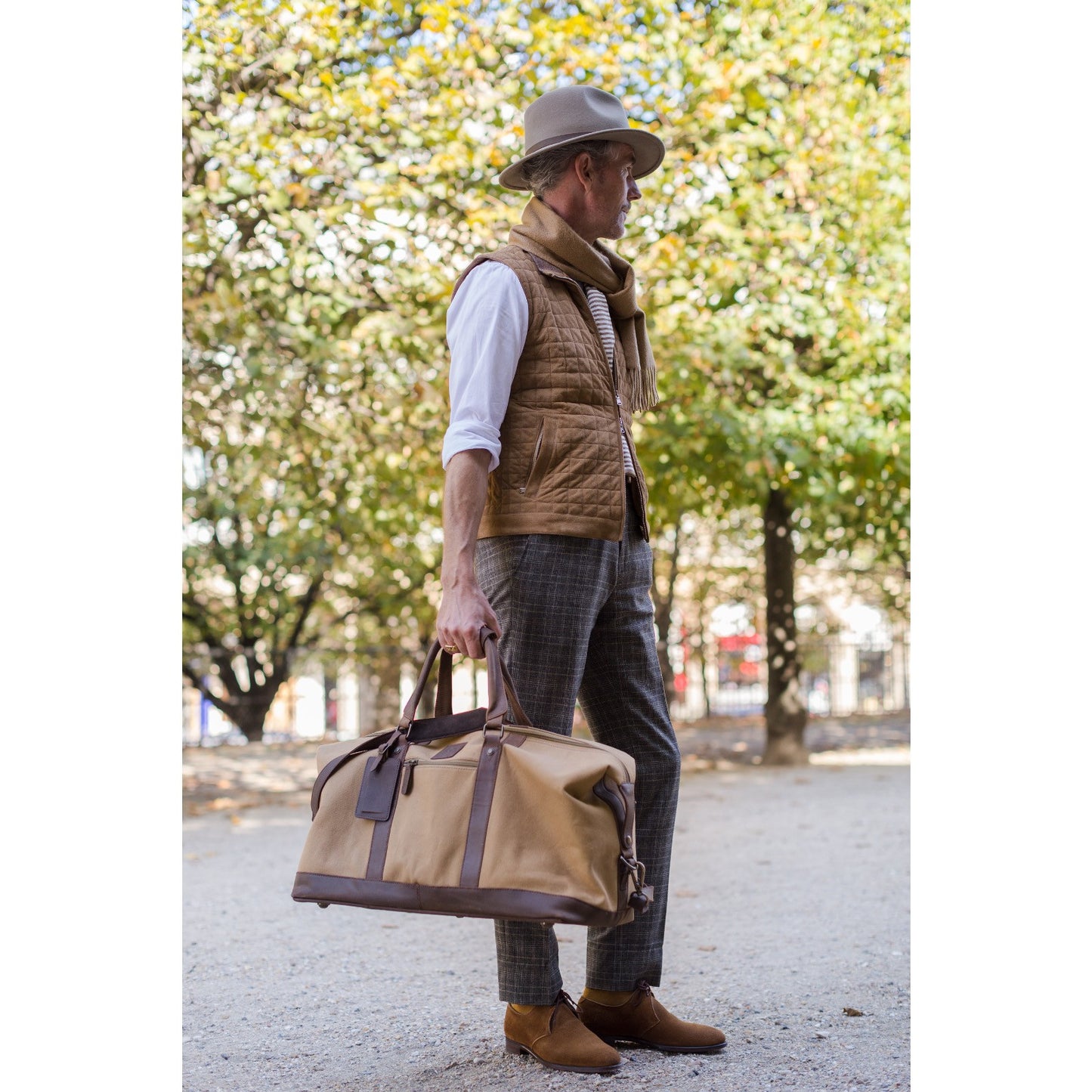 Product image for Herring Montgomery Holdall in brown and khaki