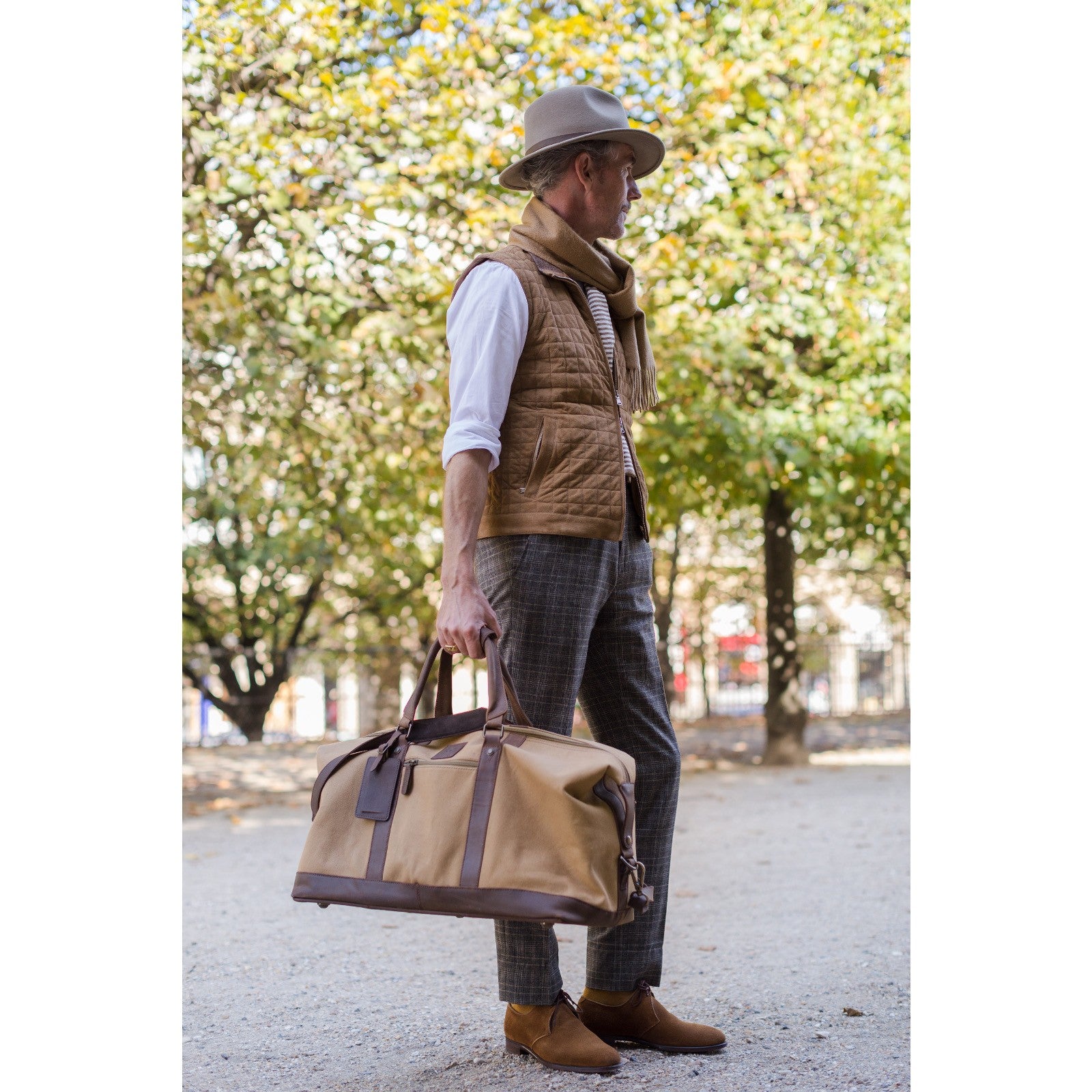 Product image for Herring Montgomery Holdall in brown and khaki