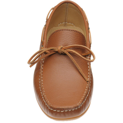 Product image for Herring Monza mens rubber-soled driving moccasins in tan grain