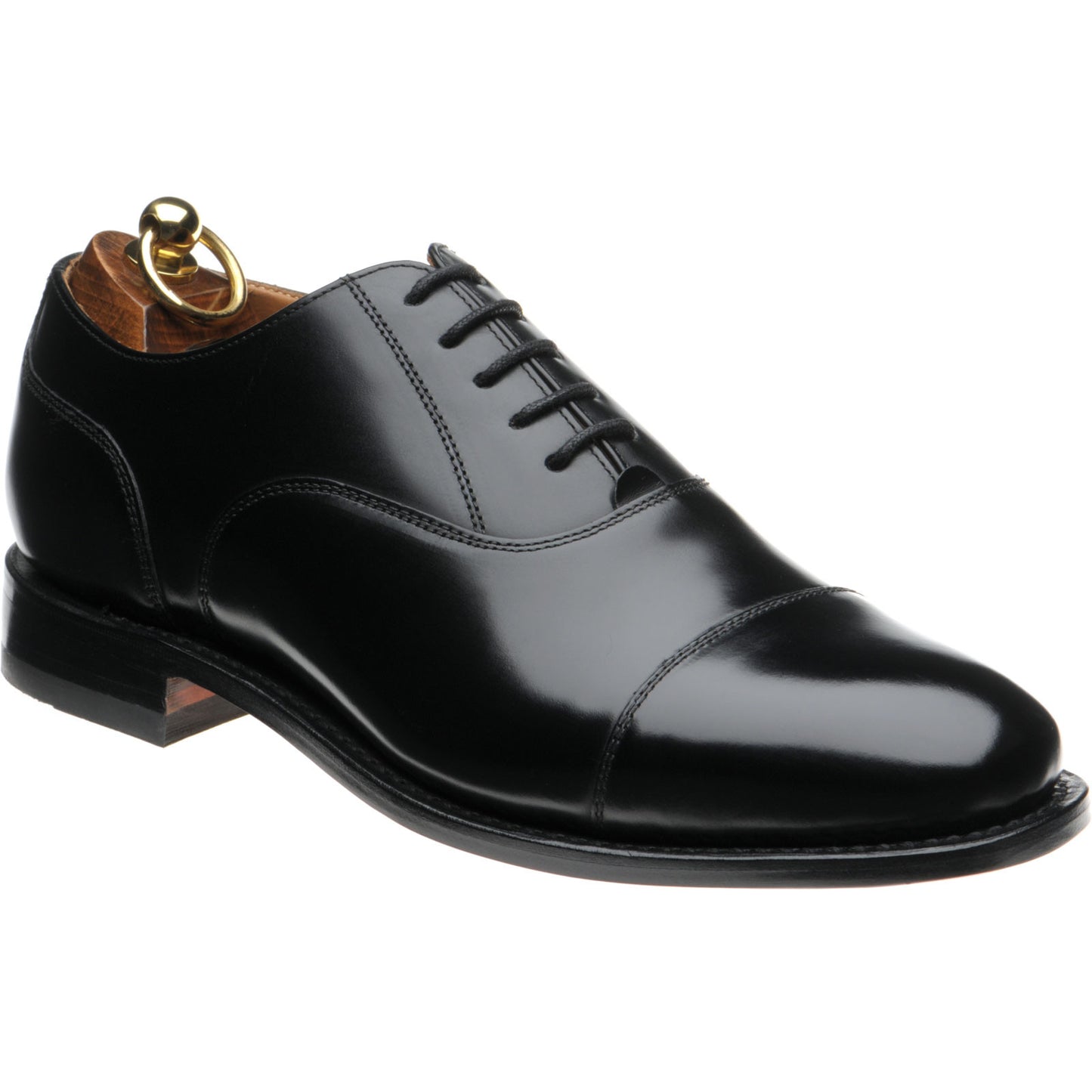 Product image for Herring Newcastle mens Oxfords in black polished (second)
