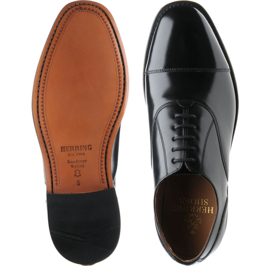 Product image for Herring Newcastle mens Oxfords in black polished (second)