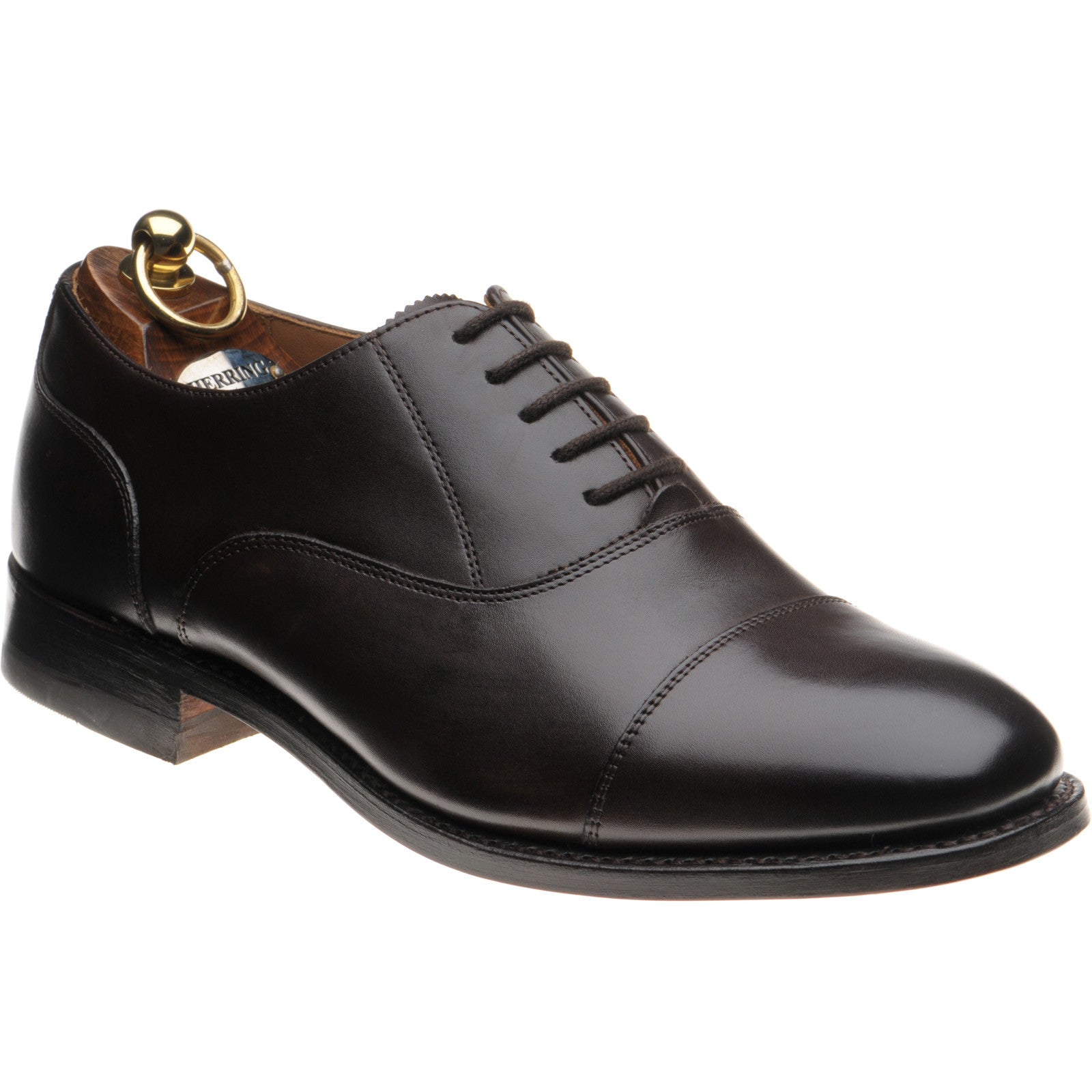 Product image for Herring Newcastle mens Oxfords in dark chocolate calf (second)