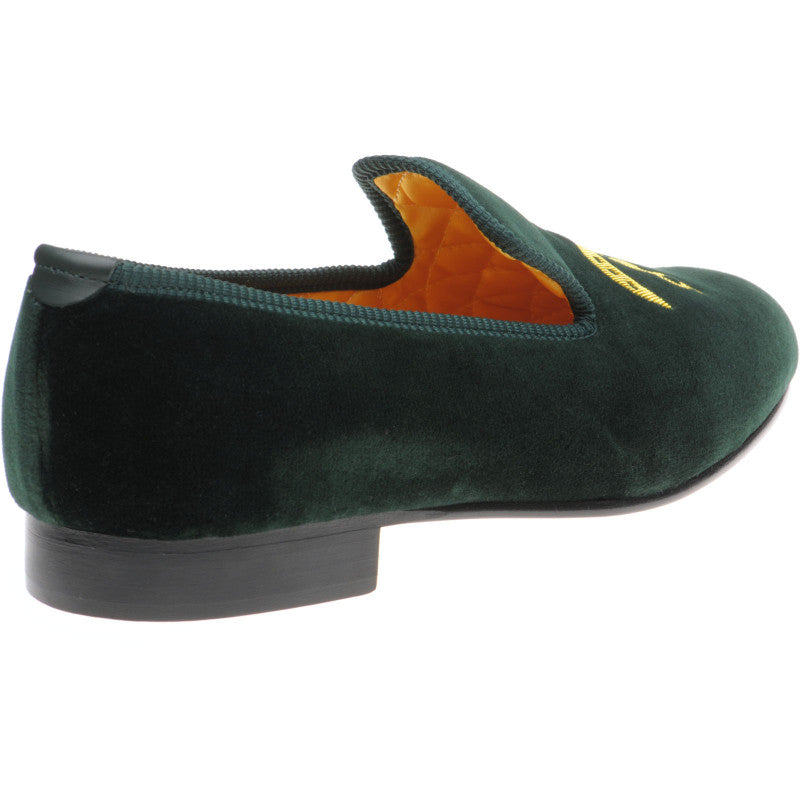 Product image for Herring Ohene mens house shoes in green velvet