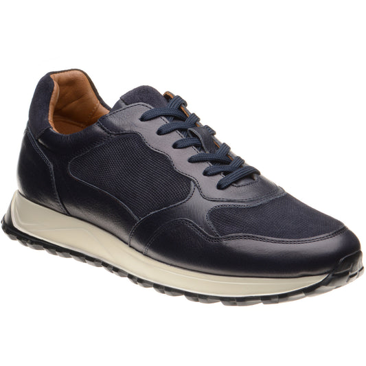 Product image for Herring Paris mens rubber-soled in navy calf and suede