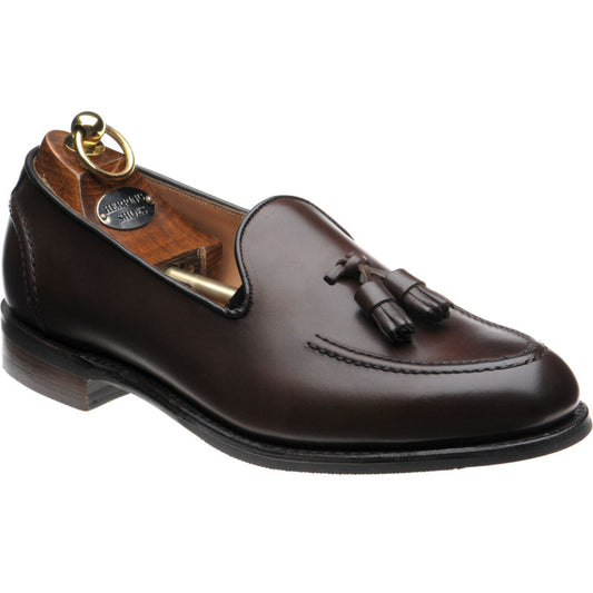 Product image for Herring Picasso R mens rubber-soled tasselled loafers in brown mocha calf