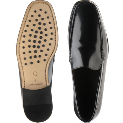 Product image for Herring Pisa II mens hybrid-soled loafers in black polished